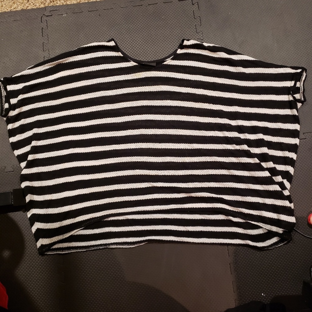 Oversized Stripe Knit Shirt